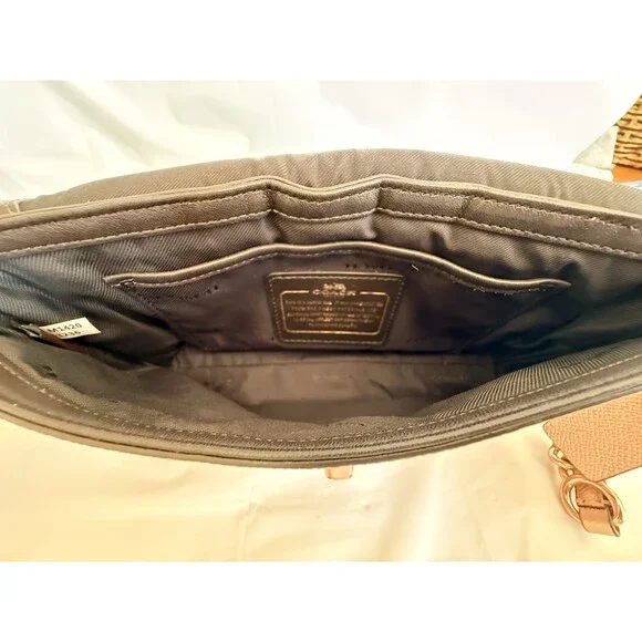 Leather Rose Gold COACH  Purse - 2014 Coach Bag - Authentic Coach Turn Lock Bag - Picture 7 of 16